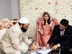 Malala Yousafzai tied the knot with the Pakistan Cricket Board official Asser Malik in a small ceremony on Tuesday.. Malala Yousafzai tied the knot with the Pakistan Cricket Board official Asser Malik in a small ceremony on Tuesday..