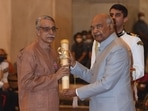 President Kovind presents the Padma Shri award to Balan Putheri. (Photo via @rashtrapatibhvn) President Kovind presents the Padma Shri award to Balan Putheri. (Photo via @rashtrapatibhvn)
