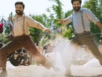 Jr NTR and Ram Charan in RRR's Nacho Nacho.