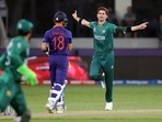 Pakistan's Shaheen Afridi celebrates the dismissal of the Indian skipper Virat Kohli during the ICC men's Twenty20 World Cup match between India and Pakistan, at Dubai International Stadium in Dubai on Sunday. (ANI) Pakistan's Shaheen Afridi celebrates the dismissal of the Indian skipper Virat Kohli during the ICC men's Twenty20 World Cup match between India and Pakistan, at Dubai International Stadium in Dubai on Sunday. (ANI)