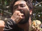 Bear Grylls fed Vicky Kaushal a crab picked up right from the swampy waters under their feet. Bear Grylls fed Vicky Kaushal a crab picked up right from the swampy waters under their feet.