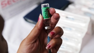 Last month, the state government announced that 90% of the eligible population across Gujarat had taken the first jab against Covid-19. (Bloomberg) Last month, the state government announced that 90% of the eligible population across Gujarat had taken the first jab against Covid-19. (Bloomberg)