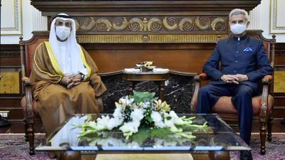GCC secretary general Nayef Falah Mubarak Al-Hajraf a former finance minister of Kuwait, is on his first official visit to India during November 10-11. (ANI PHOTO.) GCC secretary general Nayef Falah Mubarak Al-Hajraf a former finance minister of Kuwait, is on his first official visit to India during November 10-11. (ANI PHOTO.)