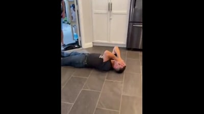 The man's reaction when his brothers surprised him for his 60th birthday. (twitter/@GoodNewsCorres1) The man's reaction when his brothers surprised him for his 60th birthday. (twitter/@GoodNewsCorres1)