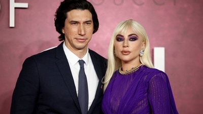 Cast members Lady Gaga and Adam Driver for the film's premiere. (REUTERS)