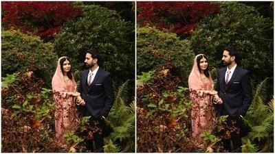 Malala celebrated her big day with an intimate celebration. She shared several sweet moments from the wedding ceremony in her social media post. Two pictures show Malala and Asser standing amid picturesque scenery while lovingly looking at each other. Others show Malala with her family and during the nikkah. (Twitter/@Malala) Malala celebrated her big day with an intimate celebration. She shared several sweet moments from the wedding ceremony in her social media post. Two pictures show Malala and Asser standing amid picturesque scenery while lovingly looking at each other. Others show Malala with her family and during the nikkah. (Twitter/@Malala)