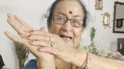 Anupam Kher’s mother Dulari featured in a new video posted by him on Facebook.