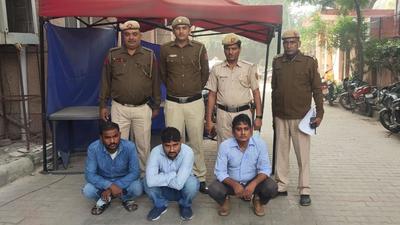 The police have arrested Virender Kumar (first from right) and two others for the murder of Kumar’s wife at their house in Burari. (Sourced) The police have arrested Virender Kumar (first from right) and two others for the murder of Kumar’s wife at their house in Burari. (Sourced)