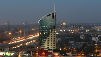 The skyline view of Cyber City, Cyber Hub and Gateway tower building, in Gurgaon, India. (Parveen Kumar/HT File Photo)