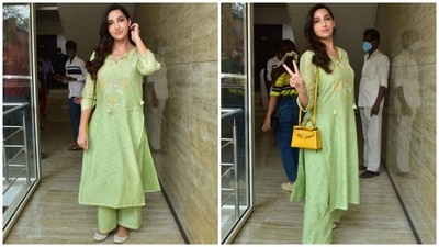 Nora's song, Kusu Kusu, is from John Abraham's upcoming film Satyameva Jayate 2 and marks another collaboration between Nora and the actor. The film will release on November 25, 2021, and stars Divya Khosla Kumar in the lead role. It is written and directed by Milap Zaveri with production by T-Series. (HT Photo/Varinder Chawla) Nora's song, Kusu Kusu, is from John Abraham's upcoming film Satyameva Jayate 2 and marks another collaboration between Nora and the actor. The film will release on November 25, 2021, and stars Divya Khosla Kumar in the lead role. It is written and directed by Milap Zaveri with production by T-Series. (HT Photo/Varinder Chawla)