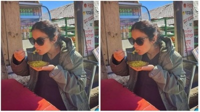 When in the mountains, do like Rasika Dugal (Instagram/@rasikadugal)