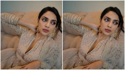 Sobhita Dhulipala is a work of art in chikankari anarkali (Instagram/@taruntahiliani) Sobhita Dhulipala is a work of art in chikankari anarkali (Instagram/@taruntahiliani)
