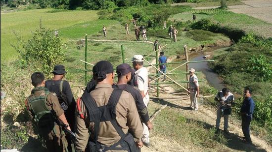 Assam’s Cachar district SP Ramandip Kaur said a police team stopped construction of the road by Mizoram civilians because it was on Assam’s side of the border. Assam’s Cachar district SP Ramandip Kaur said a police team stopped construction of the road by Mizoram civilians because it was on Assam’s side of the border.