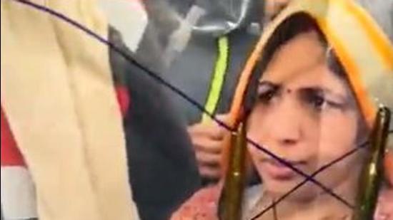 BJP MP Ranjita Koli said she returned home at about 9.30pm on Tuesday and heard the gunshot when she was about to go to sleep. I went downstairs and saw bullets pasted on my posters,” she said. (Twitter/Screengrab)