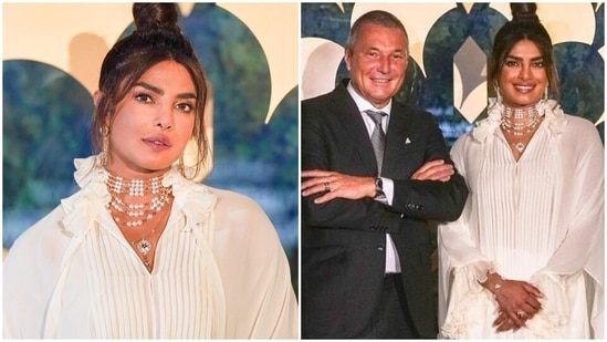 Priyanka Chopra is a literal fairy queen in <span class='webrupee'>₹</span>72k white abaya for Dubai event, all pics and videos