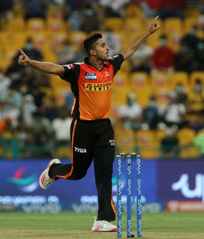 Umran Malik while playing in the IPL for Sunrisers Hyderabad celebrates (ANI) Umran Malik while playing in the IPL for Sunrisers Hyderabad celebrates (ANI)