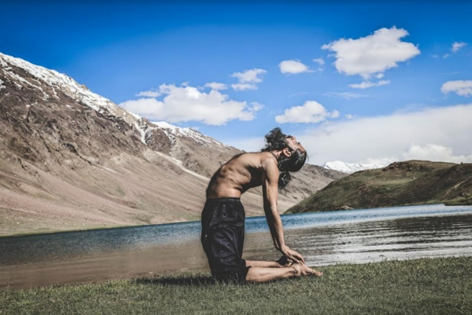 Ustrasana or camel pose(Grand Master Akshar)