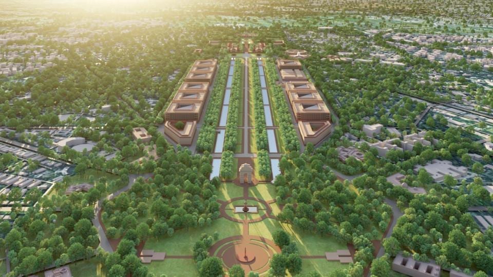 As part of the ₹13,500 crore Central Vista redevelopment project, the Centre is constructing new office spaces for all 51 ministries, Vice President and Prime Minister’s residences. (Kapil Narang) As part of the ₹13,500 crore Central Vista redevelopment project, the Centre is constructing new office spaces for all 51 ministries, Vice President and Prime Minister’s residences. (Kapil Narang)