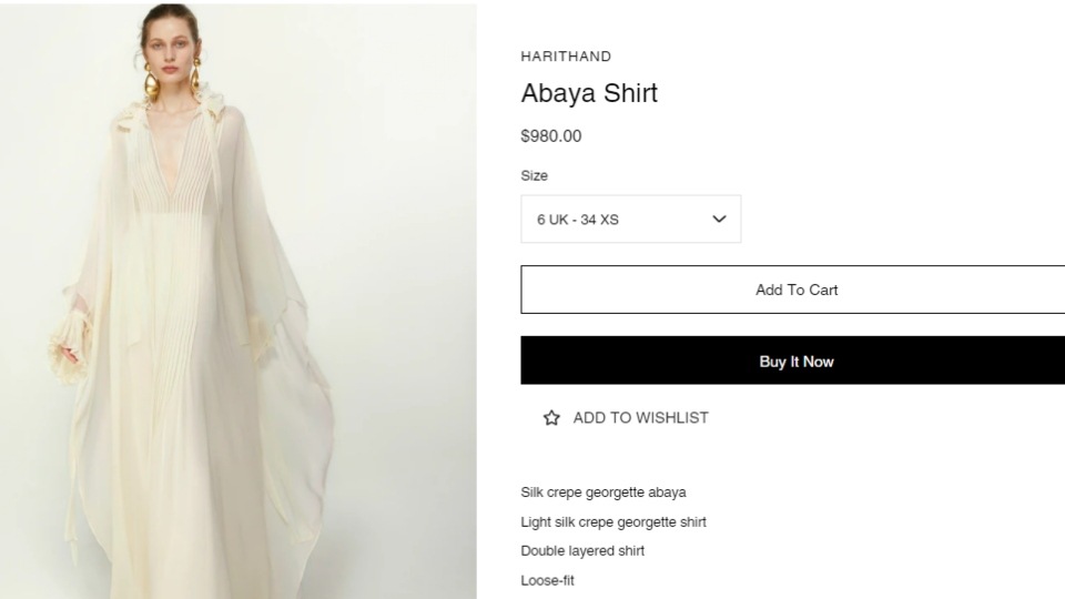 The Abaya shirt.&nbsp;(harithand.com)