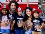 Sunny Leone and Daniel Weber with their children. Sunny Leone and Daniel Weber with their children.