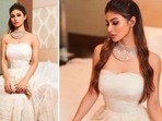 Bengali beauty Mouni Roy is always on the go when it comes to treating her fans with stunning photos of herself. In her recent photoshoot for a magazine, the actor opted for something minimalistic but the jewellery and eye makeup added the glam quotient to her look.(Instagram/@imouniroy)