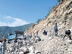 Some of these roads that are widening as part of the Char Dham project are strategically important ones leading to the Indo-China border, the Centre informed SC. (HT file photo)