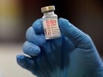 A vial of the Moderna Covid-19 vaccine at a pop-up vaccine clinic in Salt Lake City, USA. (File Photo / AP)