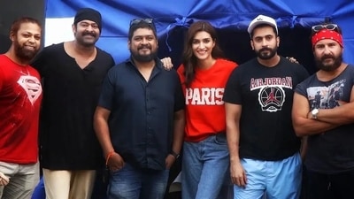 After 103 days of shoot, the team of Adipurush wrapped up the film. Director Om Raut shared a group photo featuring Prabhas, Saif Ali Khan, Kriti Sanon and Sunny Singh. After 103 days of shoot, the team of Adipurush wrapped up the film. Director Om Raut shared a group photo featuring Prabhas, Saif Ali Khan, Kriti Sanon and Sunny Singh.