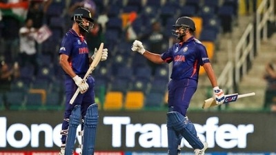 India opening pair Rohit Sharma and KL Rahul&nbsp; (AP)