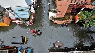 In the last 24 hours, the city received 203.5mm of rain, inundating many iconic neighbourhoods, residential areas and commercial hubs in the southern city. (PTI)