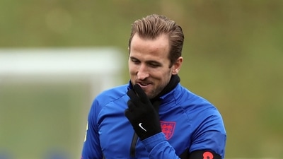 England's Harry Kane during training (Action Images via Reuters)
