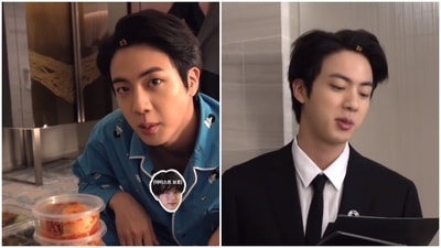 Jin getting ready for his United Nations speech.