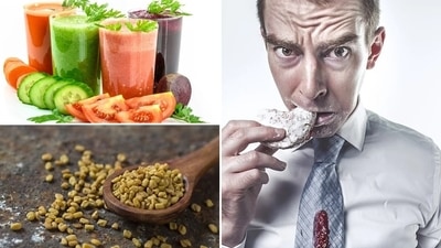 Adding high-fibre food, healthy fats, lemon water, vegetable juice and some herbs and spices can help regulate your appetite in case you are not able to control those hunger pangs. Here are tips by nutritionist Anupama Menon that you must follow. (Pixabay) Adding high-fibre food, healthy fats, lemon water, vegetable juice and some herbs and spices can help regulate your appetite in case you are not able to control those hunger pangs. Here are tips by nutritionist Anupama Menon that you must follow. (Pixabay)