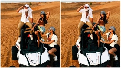 “Dessert in the desert,” wrote Janhvi Kapoor in her caption. (Instagram/@janhvikapoor) “Dessert in the desert,” wrote Janhvi Kapoor in her caption. (Instagram/@janhvikapoor)