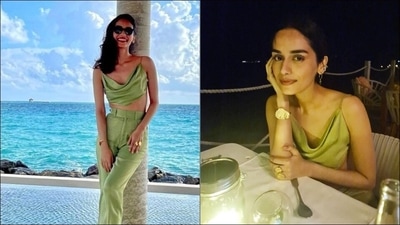 Manushi Chhillar's bold fashion in satin green open back top, pants hooks fans (Instagram/manushi_chhillar) Manushi Chhillar's bold fashion in satin green open back top, pants hooks fans (Instagram/manushi_chhillar)
