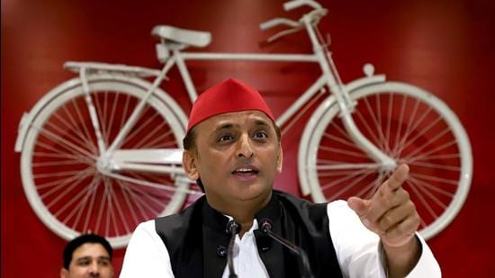 The Samajwadi Party has announced that it will contest all 70 assembly segments in the upcoming elections due early next year. (ANI PHOTO.)