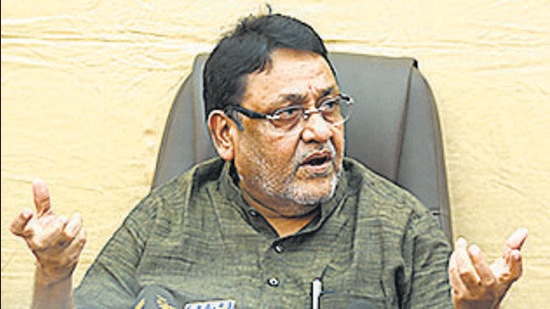 Nawab Malik said the wakf board has registered a total of seven FIRs that includes two in Beed and one each in Thane, Parbhani, Jalna and Aurangabad. The Enforcement Directorate (ED) on Thursday has raided seven places in Pune and one place in Aurangabad in connection with the Pune Waqf land scam case. (HT PHOTO)