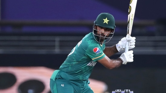 Dubai : Pakistan's Fakhar Zaman bats during the Cricket Twenty20 World Cup second semi-final match between Australia and Pakistan in Dubai, UAE, Thursday, Nov. 11, 2021. AP/PTI(AP11_11_2021_000234B)(AP)
