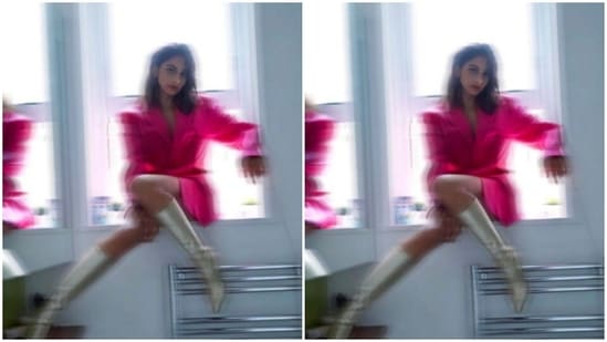 Banita played muse to designer house Jacquemus and decked up in a bright pink ensemble.(Instagram/@banitasandhu)