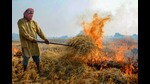 In Bihar, stubble burning in districts of Kaimur, Rohtas, Bhojpur, Buxar, Nawada and parts of north Bihar has become common over the last few years owing to large-scale use of combine harvestors, the machines that harvest grains in a fast manner, leaving high density of crop residue. (PTI)