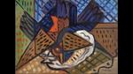 Blue pops out of a Cubist-inspired work by Ramkinkar Baij. (DAG gallery) Blue pops out of a Cubist-inspired work by Ramkinkar Baij. (DAG gallery)