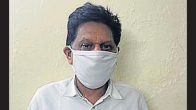 Property dealer-cum-financier, Ram Lal Chaudhary, who was arrested for cheating a Gurgoan resident of  ₹5 crore in name of investment in real-estate during the year 2015-2016. The accused is a resident of Chandigarh. (HT File)