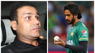 'Pakistan would be blaming Hasan Ali for loss, I think their anger is justified': Virender Sehwag on game-changing dropped catch. (HT COLLAGE) 'Pakistan would be blaming Hasan Ali for loss, I think their anger is justified': Virender Sehwag on game-changing dropped catch. (HT COLLAGE)