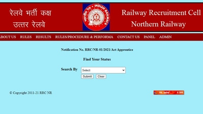 Northern Railway Recruitment 2021: Railway Recruitment Cell (RRC), Northern Railway has released application status of candidates who have applied for the engagement of apprentices. Here's direct link to check.&nbsp; (www.rrcnr.org)
