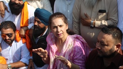 Congress leader Navjot Kaur Sidhu in Amritsar on Friday.