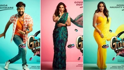 Vicky Kaushal, Bhumi Pednekar, Kiara Advani in the first look posters of Govinda Naam Mera. Vicky Kaushal, Bhumi Pednekar, Kiara Advani in the first look posters of Govinda Naam Mera.