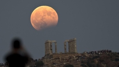 The partial lunar eclipse will also be visible in some parts of India, according to PIB. (AP File Photo) The partial lunar eclipse will also be visible in some parts of India, according to PIB. (AP File Photo)