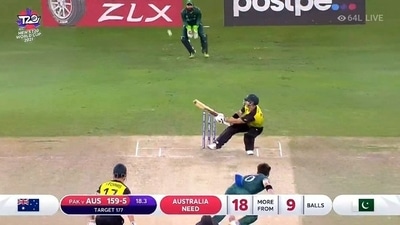 Matthew Wade hit a hat-trick of sixes off Shaheen Afridi in the 19th over Matthew Wade hit a hat-trick of sixes off Shaheen Afridi in the 19th over