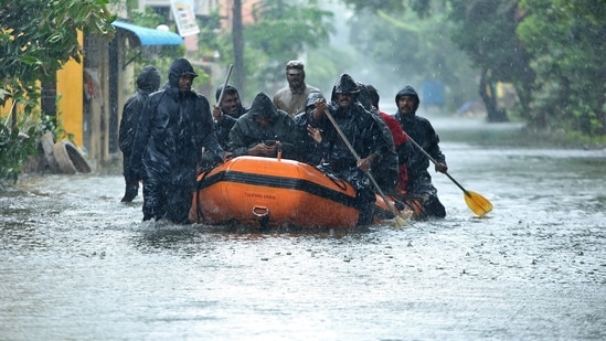 Torrential downpour pounded Chennai and other northern regions on November 11. Multiple teams of the National Disaster Response Force have been deployed in Chennai to help local authorities with rescue efforts.(REUTERS)