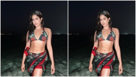 Janhvi had the perfect attire for a day out in the sea.(Instagram/@janhvikapoor)